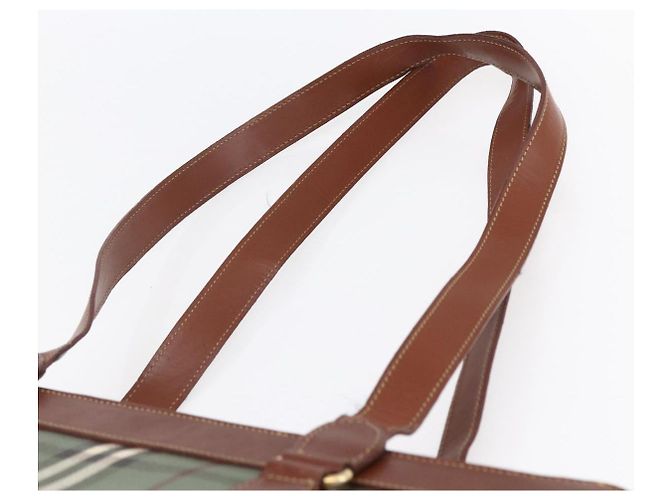 Autre Marque Borsa Tote Nova Check in PVC pelle verde oro Auth 152895 D'oro - vista 8