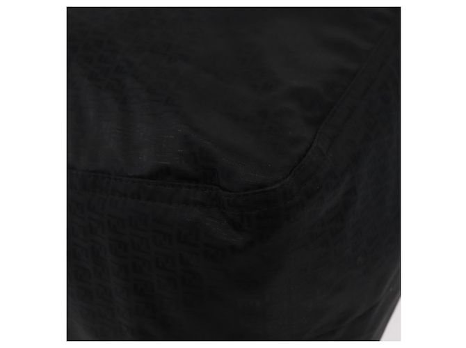 FENDI Zucchino Canvas Tote Bag Schwarz Silber Auth 149710 - Ansicht 15