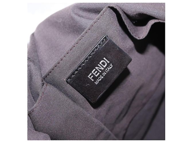 FENDI Zucchino Canvas Tote Bag Schwarz Silber Auth 149710 - Ansicht 19