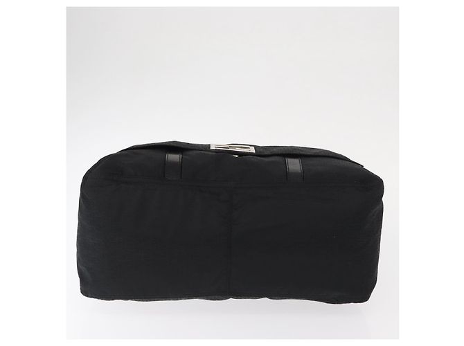 FENDI Zucchino Canvas Tote Bag Schwarz Silber Auth 149710 - Ansicht 5