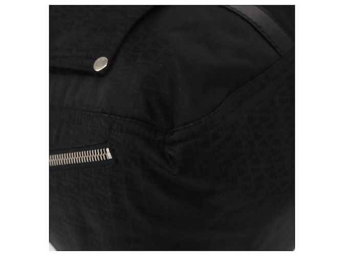 FENDI Zucchino Canvas Tote Bag Schwarz Silber Auth 149710 - Ansicht 9
