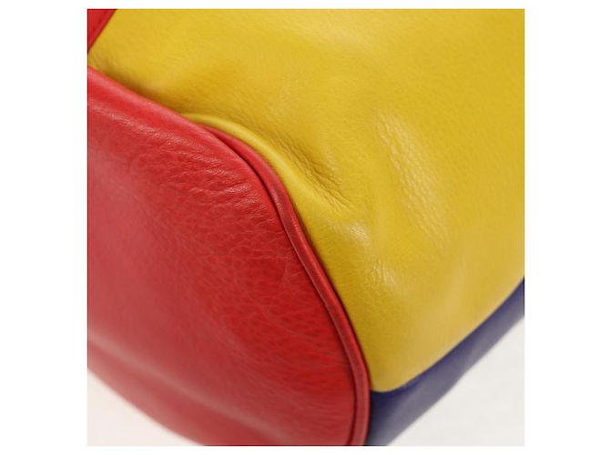 Céline CELINE Shoulder Bag Leather Multicolor Gold Auth 150568 - view 16