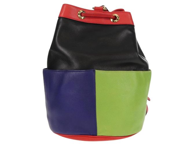Céline CELINE Shoulder Bag Leather Multicolor Gold Auth 150568 - view 3