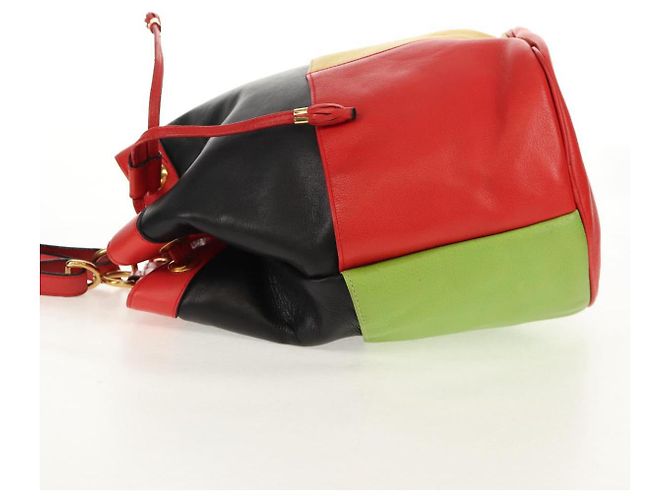 Céline CELINE Shoulder Bag Leather Multicolor Gold Auth 150568 - view 4