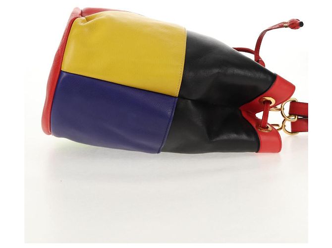 Céline CELINE Shoulder Bag Leather Multicolor Gold Auth 150568 - view 5