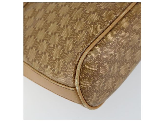 Céline Borsa a Spalla in Tela Macadam CELINE PVC Beige Oro Auth 151047 D'oro - vista 14