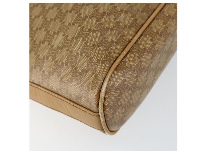 Céline Borsa a Spalla in Tela Macadam CELINE PVC Beige Oro Auth 151047 D'oro - vista 16