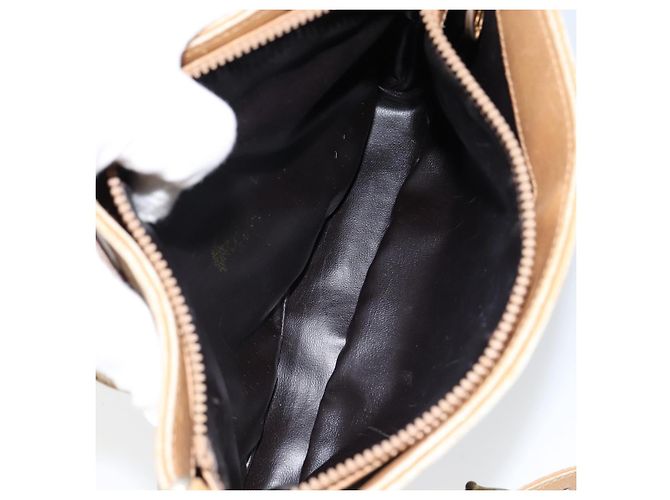 Céline Borsa a Spalla in Tela Macadam CELINE PVC Beige Oro Auth 151047 D'oro - vista 21