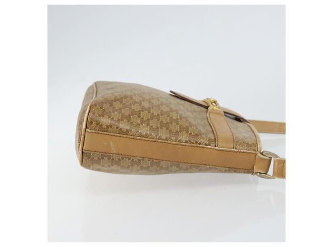 Céline Borsa a Spalla in Tela Macadam CELINE PVC Beige Oro Auth 151047 D'oro - vista 3