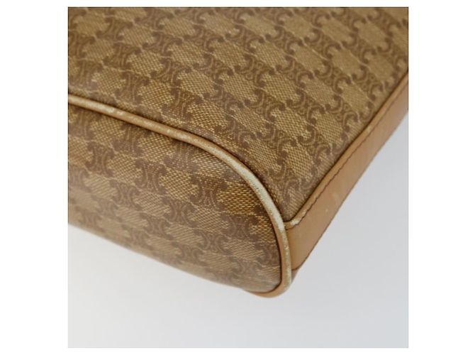 Céline Borsa a Spalla in Tela Macadam CELINE PVC Beige Oro Auth 151047 D'oro - vista 9