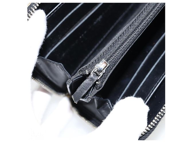 CHANEL Cartera Larga de Cuero Oro Plata CC Auth 149215 Dorado - vista 19