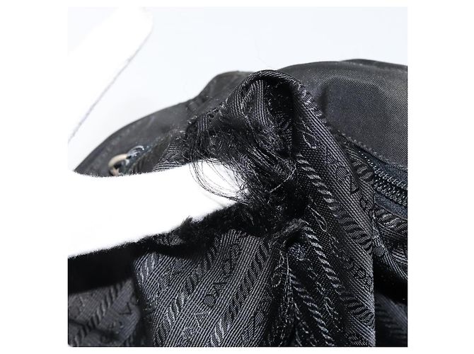 Borsa a Spalla PRADA Nylon Nero Argento Auth SW1711 - vista 11
