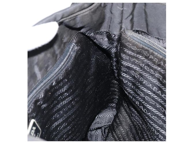 Borsa a Spalla PRADA Nylon Nero Argento Auth SW1711 - vista 19