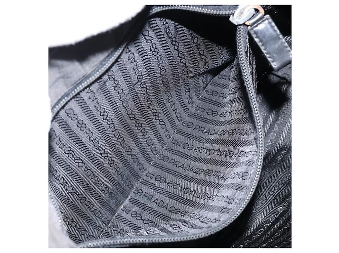 Borsa a Spalla PRADA Nylon Nero Argento Auth SW1711 - vista 21