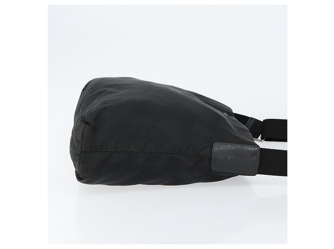 Borsa a Spalla PRADA Nylon Nero Argento Auth SW1711 - vista 3