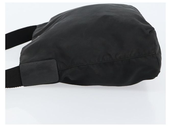 Borsa a Spalla PRADA Nylon Nero Argento Auth SW1711 - vista 4