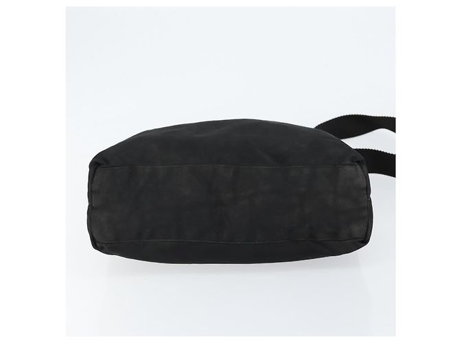 Borsa a Spalla PRADA Nylon Nero Argento Auth SW1711 - vista 5