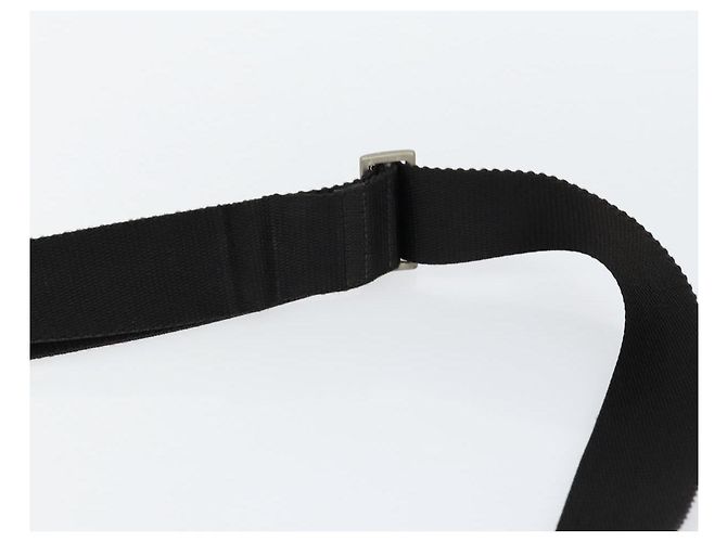 Borsa a Spalla PRADA Nylon Nero Argento Auth SW1711 - vista 8