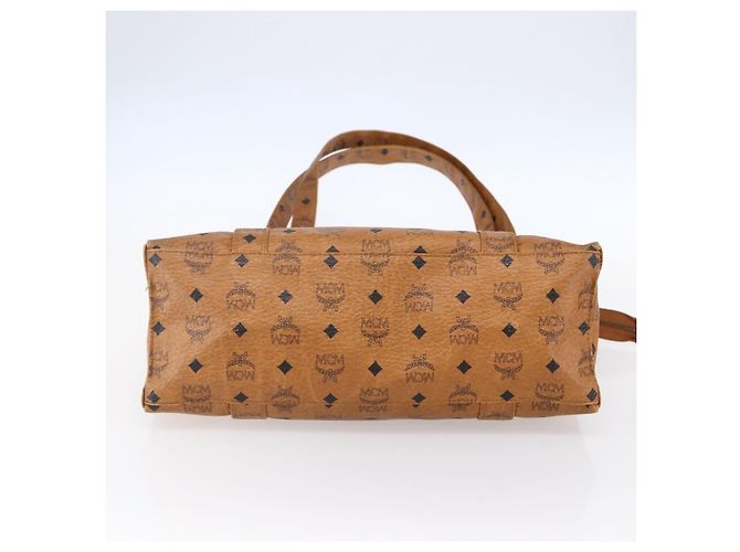 Bolsa tote MCM Logogram Vicetos em couro PVC marrom e dourado Auth gh1080 - vista 5