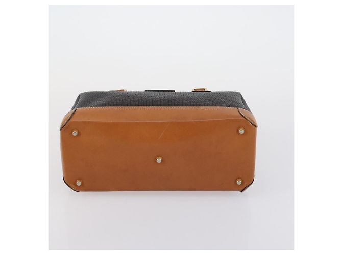BALLY Borsa a Spalla in Pelle PVC 3 Pezzi Nero Bianco Auth 151928 - vista 14