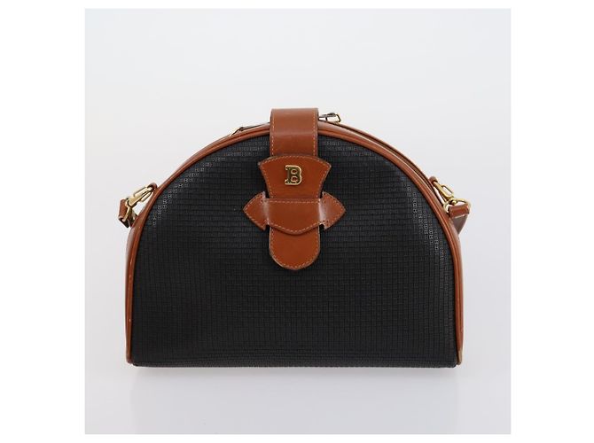 BALLY Borsa a Spalla in Pelle PVC 3 Pezzi Nero Bianco Auth 151928 - vista 16