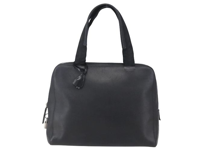 PRADA Borsa a mano in pelle nera argento Auth bs30432 Nero - vista 13
