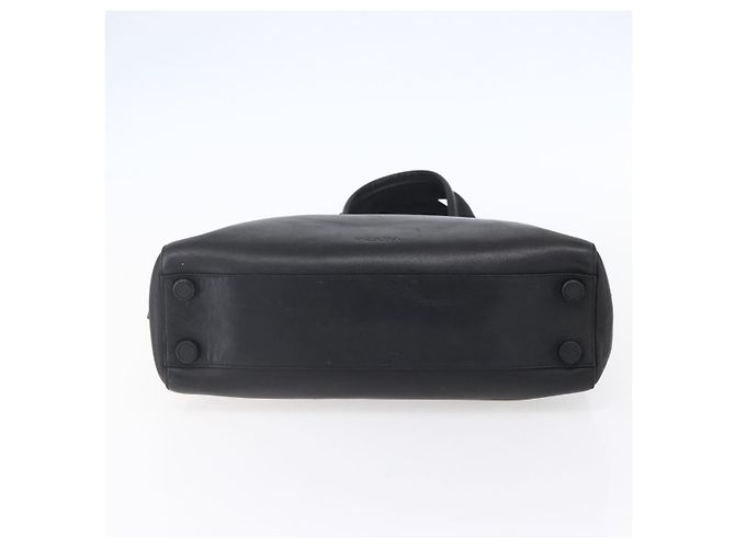 PRADA Borsa a mano in pelle nera argento Auth bs30432 Nero - vista 5