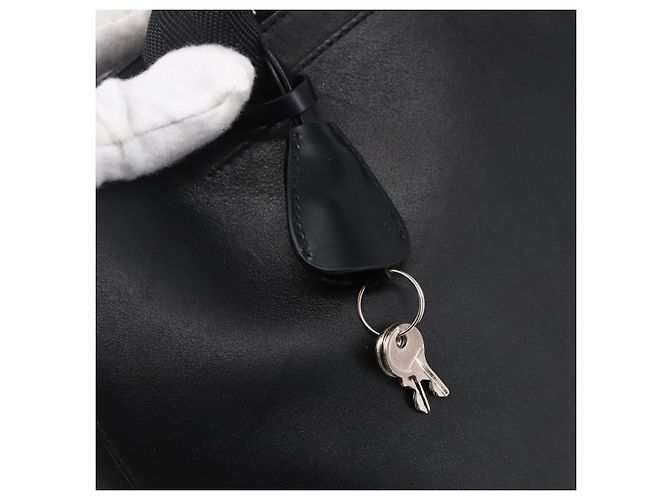PRADA Borsa a mano in pelle nera argento Auth bs30432 Nero - vista 9