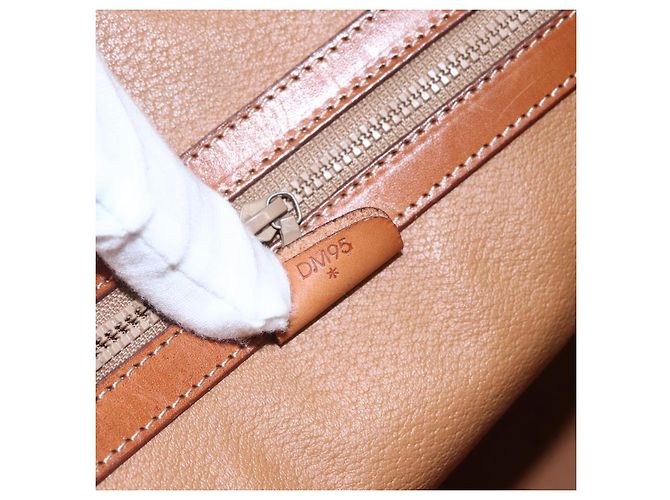 Céline Borsa a mano in tela Macadam CELINE PVC 2in1 Beige Oro Auth fm4931 D'oro - vista 12