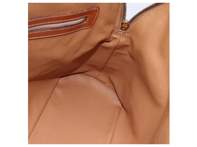 Céline Borsa a mano in tela Macadam CELINE PVC 2in1 Beige Oro Auth fm4931 D'oro - vista 22
