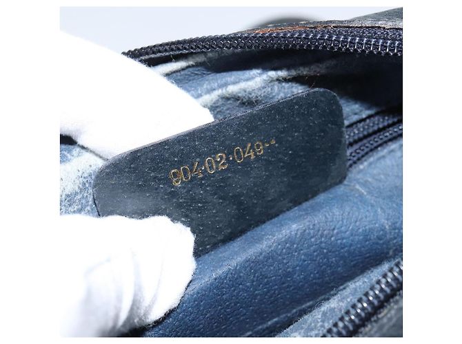 Gucci GG Supreme Sherry Line Schultertasche PVC Marine Gold 904 02 049 Auth 146942 Golden Marineblau - Ansicht 12