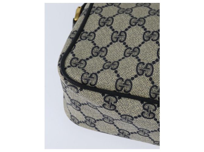 Gucci GG Supreme Sherry Line Schultertasche PVC Marine Gold 904 02 049 Auth 146942 Golden Marineblau - Ansicht 15