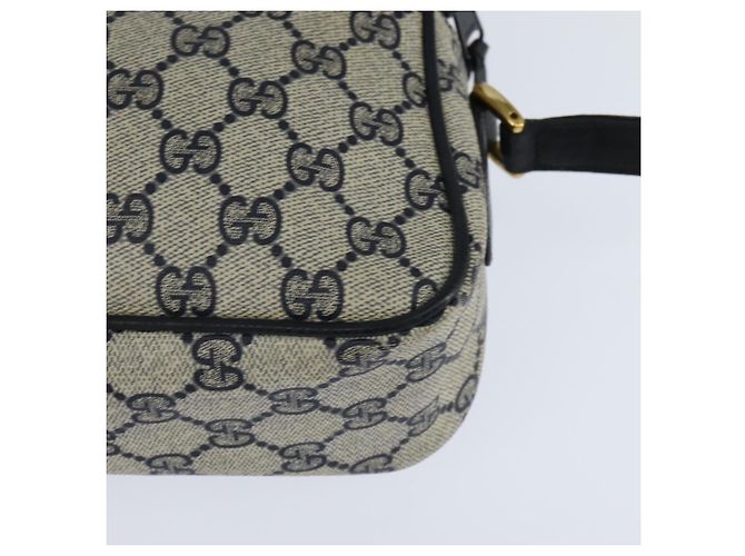 Gucci GG Supreme Sherry Line Schultertasche PVC Marine Gold 904 02 049 Auth 146942 Golden Marineblau - Ansicht 16