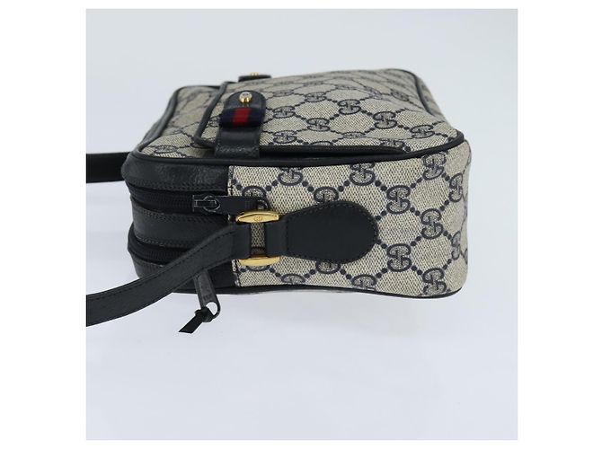 Gucci GG Supreme Sherry Line Schultertasche PVC Marine Gold 904 02 049 Auth 146942 Golden Marineblau - Ansicht 3