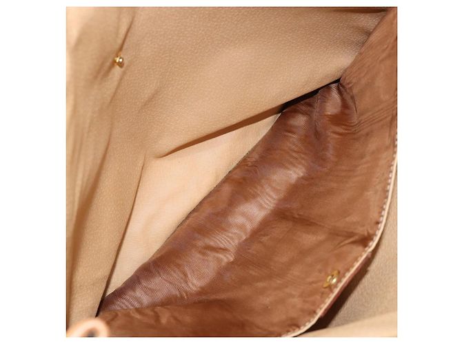 Céline Borsa a Spalla in Tela Macadam CELINE PVC Beige Oro Auth 130820 D'oro - vista 11