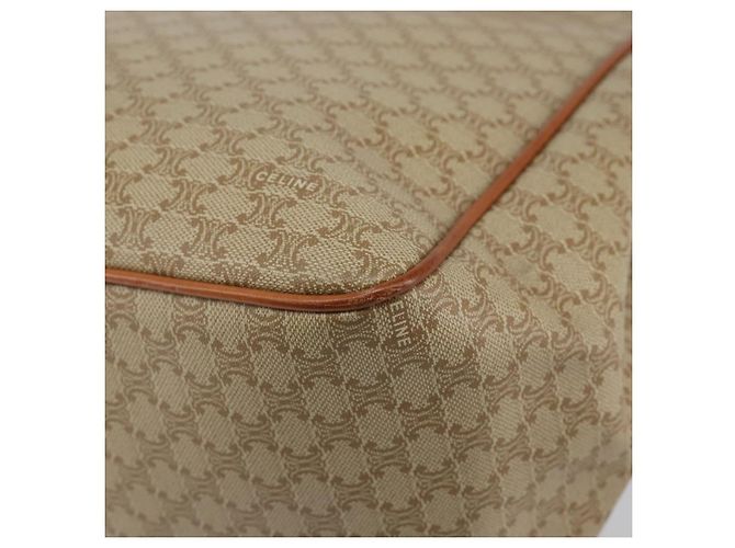 Céline Borsa a Spalla in Tela Macadam CELINE PVC Beige Oro Auth 130820 D'oro - vista 16