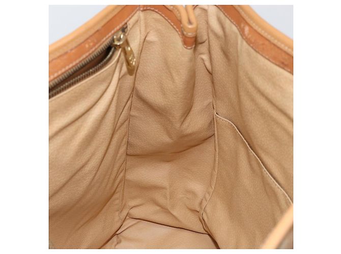 Céline Borsa a Spalla in Tela Macadam CELINE PVC Beige Oro Auth 130820 D'oro - vista 20