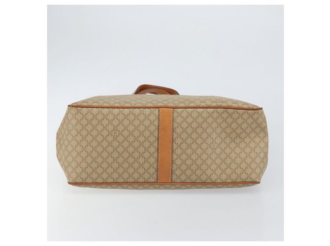 Céline Borsa a Spalla in Tela Macadam CELINE PVC Beige Oro Auth 130820 D'oro - vista 5