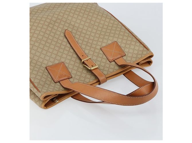 Céline Borsa a Spalla in Tela Macadam CELINE PVC Beige Oro Auth 130820 D'oro - vista 6