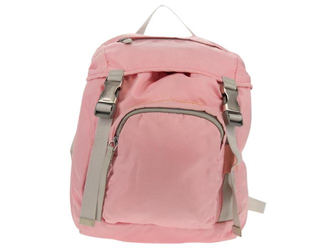 PRADA Backpack Nylon Pink Silver Auth yk19623V Silvery - view 13