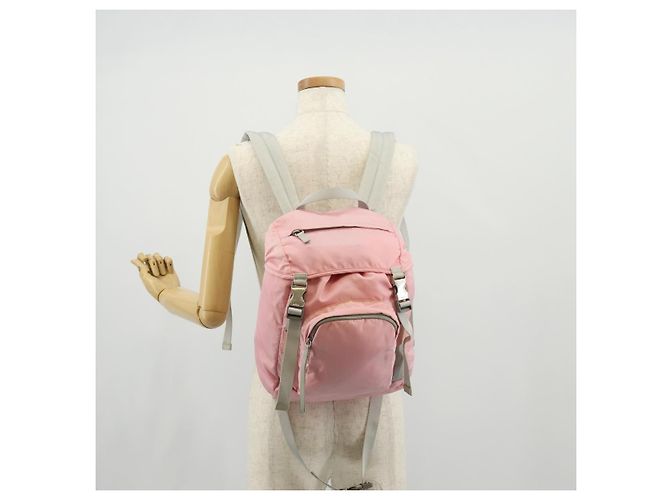 PRADA Backpack Nylon Pink Silver Auth yk19623V Silvery - view 30
