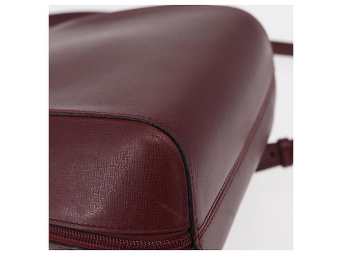 Cartier Mochila de cuero Burdeos Oro Auth BA7824 Dorado - vista 12