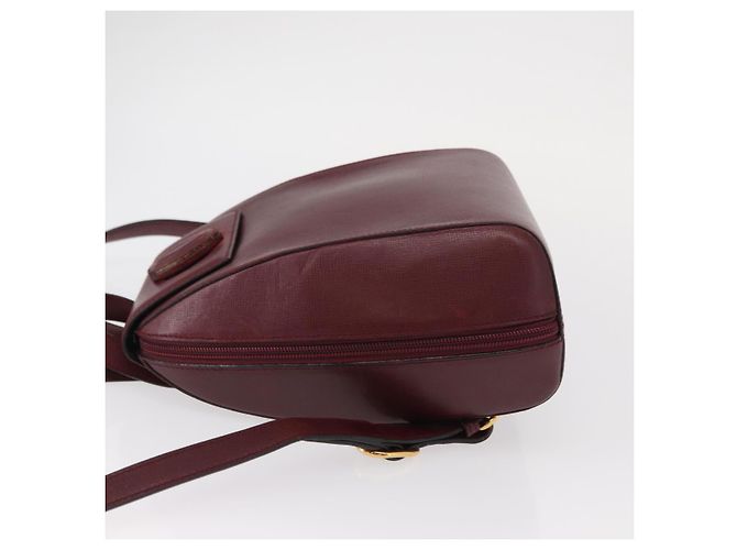 Cartier Mochila de cuero Burdeos Oro Auth BA7824 Dorado - vista 5