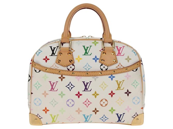 LOUIS VUITTON Monogramm Multicolor Trouville Handtasche Weiß M92663 Auth 153633SM - Ansicht 13