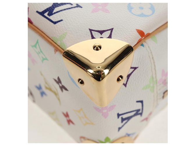 LOUIS VUITTON Monogramm Multicolor Trouville Handtasche Weiß M92663 Auth 153633SM - Ansicht 15