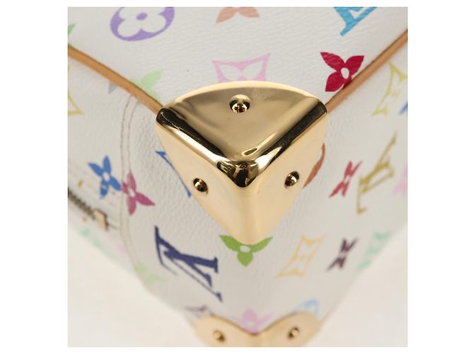 LOUIS VUITTON Monogramm Multicolor Trouville Handtasche Weiß M92663 Auth 153633SM - Ansicht 16