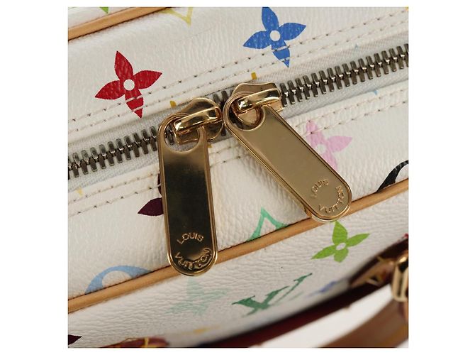 LOUIS VUITTON Monogramm Multicolor Trouville Handtasche Weiß M92663 Auth 153633SM - Ansicht 17