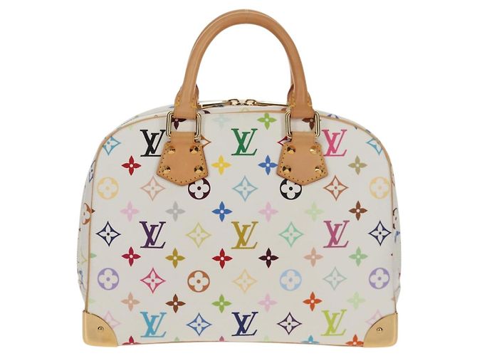 LOUIS VUITTON Monogramm Multicolor Trouville Handtasche Weiß M92663 Auth 153633SM - Ansicht 2