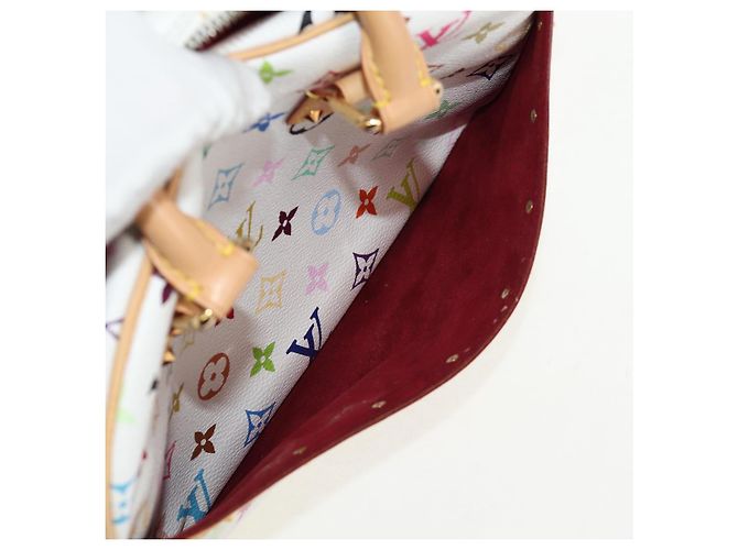 LOUIS VUITTON Monogramm Multicolor Trouville Handtasche Weiß M92663 Auth 153633SM - Ansicht 22