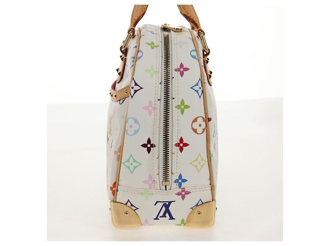LOUIS VUITTON Monogramm Multicolor Trouville Handtasche Weiß M92663 Auth 153633SM - Ansicht 3